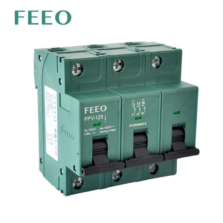 Disyuntor MCB DC 3 polos 100a 750v