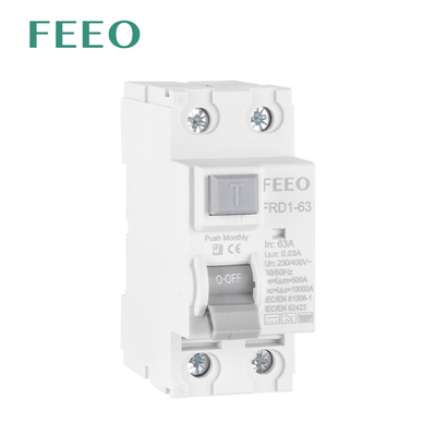 Disyuntor de corriente residual 63A 2P RCCB RCD 10KA